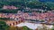 Heidelberg town with the famous old bridge and Heidelberg castle