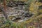 Height view of the riverbed of the Eresma river between rocks. segovia community of castile and leon. Spain