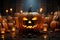 Heighten product appeal 3D pumpkin podium transforms Halloween promotions