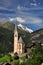 Heiligenblut church in front of Grossglockner peak