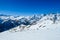 Heiligenblut - Gondola going up and down above the snowy peaks