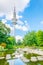 Heinirch Herz tower above Planten un Bloomen old botanical garden in Hamburg, Germany