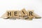 heir word written on wooden blocks. business concept