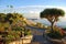 Heisler Park's landscaped walkways above Divers Cove Beach area, Laguna Beach, California.