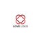 Helaty love logo, simple love logo, double love logo