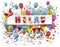 Helau Paper Banner Balloons Confetti Jesters Cap