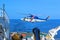 Heli Union`s Sikorsky S-76 C++ helicopter landing on seismic survey vessel
