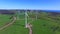 Helicopter aerial view of Wind Farm