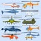Helicopter air transport propeller aerial vehicle flying modern aviation military civil copter aircraft vector