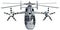 Helicopter aircraft 3D rendering on white background