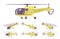 Helicopter aircraft vehicle set