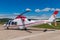 Helicopter on an airfield