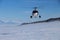 Helicopter in Antarctica