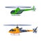 Helicopter as Rotorcraft with Horizontally-spinning Rotor Hovering in the Sky Vector Set