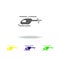 helicopter color icon. Elements of a controlled aircraft color icon. Signs, outline symbols collection icon for websites, web desi