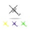 helicopter color icon. Elements of a controlled aircraft color icon. Signs, outline symbols collection icon for websites, web desi