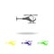 helicopter color icon. Elements of a controlled aircraft color icon. Signs, outline symbols collection icon for websites, web desi