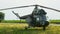 Helicopter equipped for spraying chemicals
