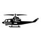 Helicopter fighter icon, simple style