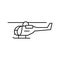 helicopter flight school line icon vector illustration