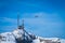 Helicopter flying above Shtirovnik peak