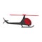 Helicopter flying aircraft transporting, chopper isolated icon vector