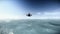 Helicopter flying over the sea footage