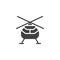 Helicopter front view vector icon