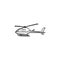 Helicopter hand drawn outline doodle icon.