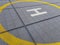 Helicopter helipad onboard a moving ship at sea in northern Norway