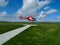 The helicopter in heliport,campbell national park,australia