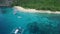 Helicopter Island and Beach in Palawan, Sightseeing Place. Tour C in El Nido, Philippines. Serene white sand beach with clear