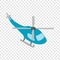 Helicopter isometric icon