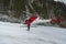 Helicopter landed on Franz Josef Glacier