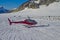 Helicopter landing in Mendenhall glacier