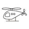 Helicopter line icon