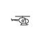 Helicopter line icon