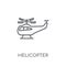 Helicopter linear icon. Modern outline Helicopter logo concept o