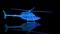 Helicopter. Mesh formation of 3d Model. X-ray 4k video. Rotating hologram