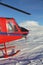 Helicopter at Mount Erebus, Antarctica