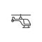 Helicopter outline icon