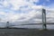 Helicopter over the Verrazano Bridge during New York City Marathon start