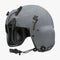 Helicopter Pilot Helmet on white. 3D illustration