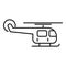 Helicopter relocation icon, outline style