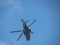 Helicopter rotorcraft diuring flight