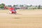 Helicopter spraying crops in Colorado, USA