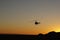 Helicopter sunset