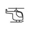 Helicopter transport linear design icon