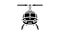 helicopter transport vehicle glyph icon animation