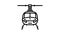 helicopter transport vehicle line icon animation